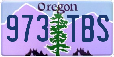 OR license plate 973TBS