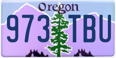OR license plate 973TBU