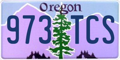 OR license plate 973TCS