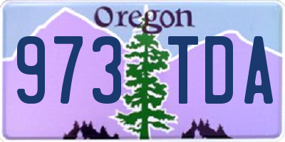 OR license plate 973TDA