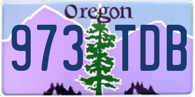 OR license plate 973TDB