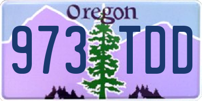OR license plate 973TDD