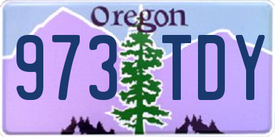 OR license plate 973TDY