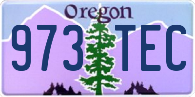 OR license plate 973TEC
