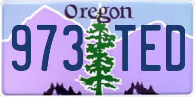 OR license plate 973TED