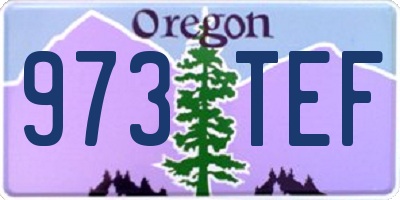 OR license plate 973TEF