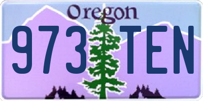 OR license plate 973TEN