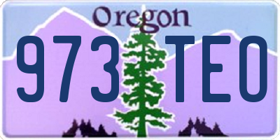 OR license plate 973TEO