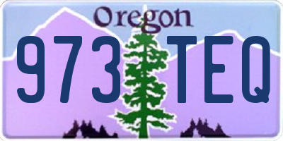 OR license plate 973TEQ