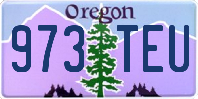 OR license plate 973TEU