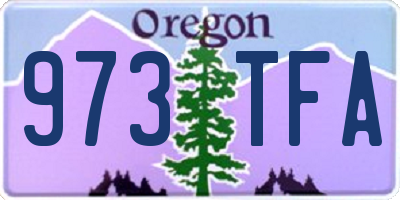 OR license plate 973TFA