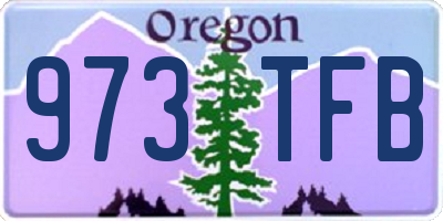 OR license plate 973TFB