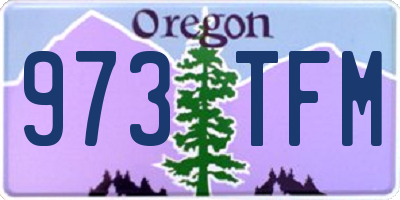 OR license plate 973TFM