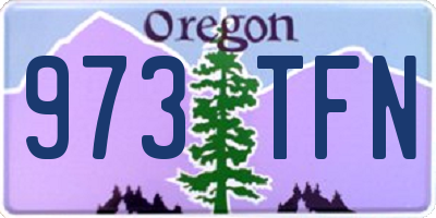 OR license plate 973TFN