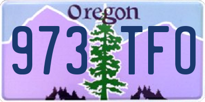 OR license plate 973TFO