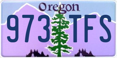 OR license plate 973TFS