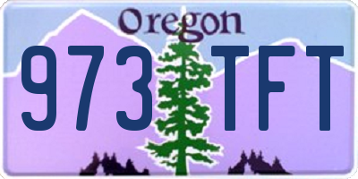 OR license plate 973TFT