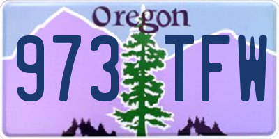 OR license plate 973TFW