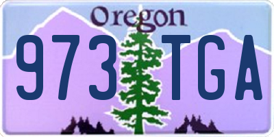 OR license plate 973TGA