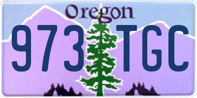 OR license plate 973TGC