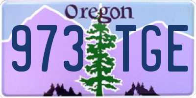 OR license plate 973TGE