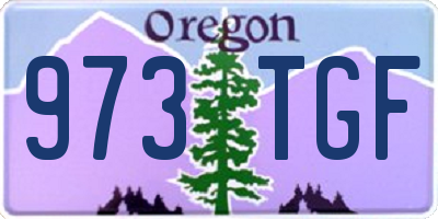 OR license plate 973TGF