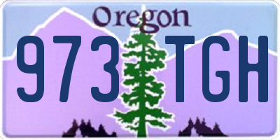 OR license plate 973TGH