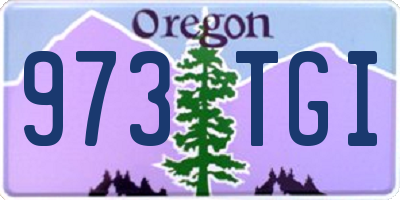 OR license plate 973TGI