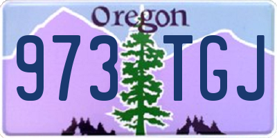 OR license plate 973TGJ