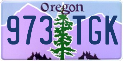 OR license plate 973TGK