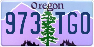 OR license plate 973TGO