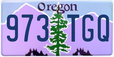 OR license plate 973TGQ