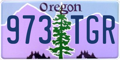 OR license plate 973TGR