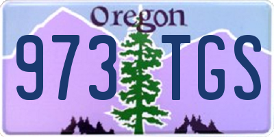 OR license plate 973TGS