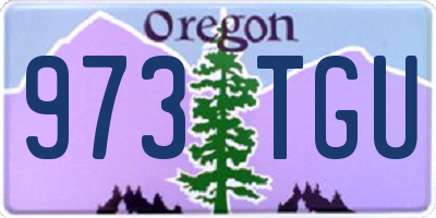 OR license plate 973TGU