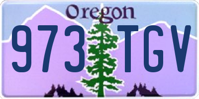 OR license plate 973TGV