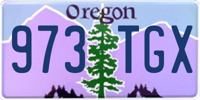 OR license plate 973TGX