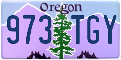 OR license plate 973TGY