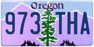 OR license plate 973THA