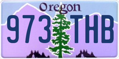 OR license plate 973THB