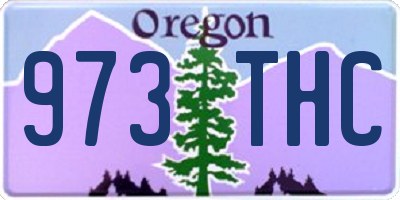 OR license plate 973THC