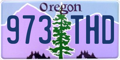 OR license plate 973THD