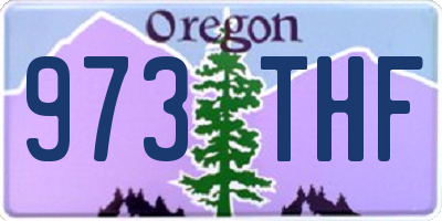 OR license plate 973THF