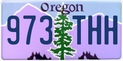 OR license plate 973THH