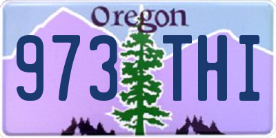 OR license plate 973THI