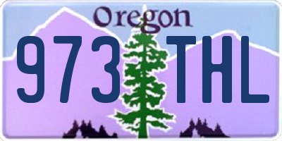 OR license plate 973THL