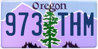 OR license plate 973THM