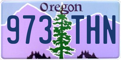 OR license plate 973THN