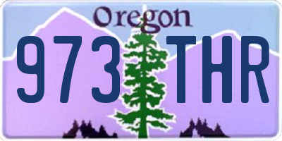 OR license plate 973THR
