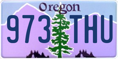 OR license plate 973THU